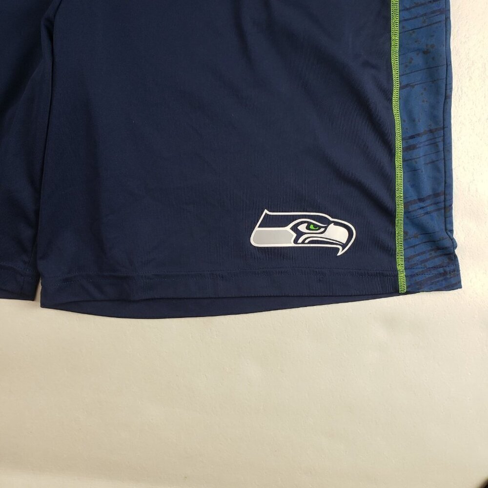Seattle Seahawks Mesh Short  Mens XL Blue NFL Team Apparel Football TX3 Cool - Picture 3 of 12